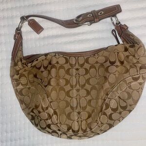 Coach Brown Signature Shoulder Bag